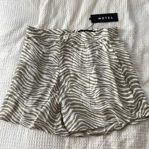 Motel Rocks Lalisa Short in Tonal Zebra - S
